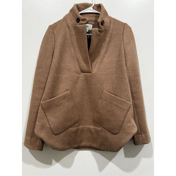 Tuckernuck Emerson Popover Wool Blend Camel Tan Pullover Jacket Size XXS - Picture 4 of 9
